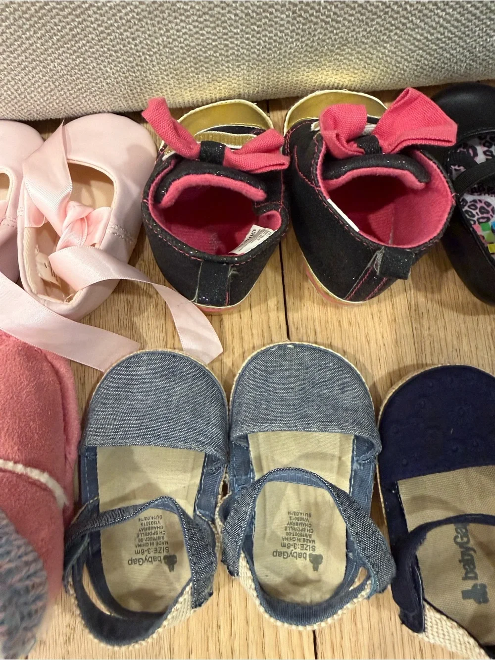 Assorted baby shoes - size 2 (3-6 mos)